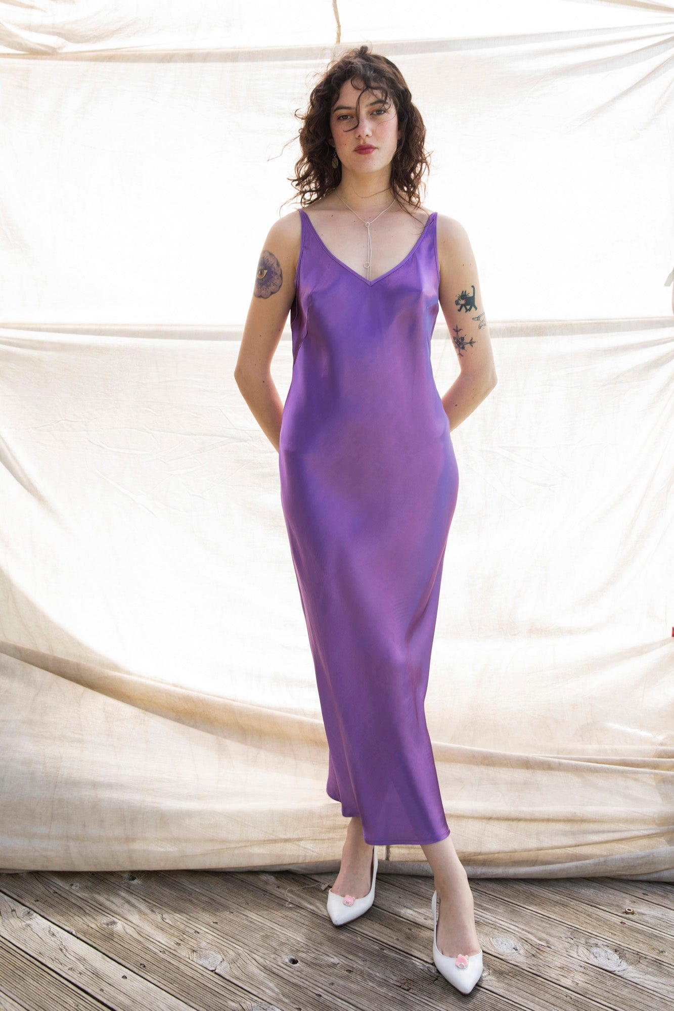 Satin Slip Dress – Tanya Carlson