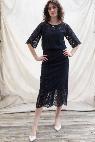 navy lace