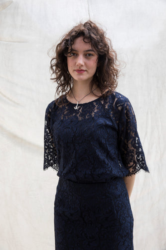 navy lace